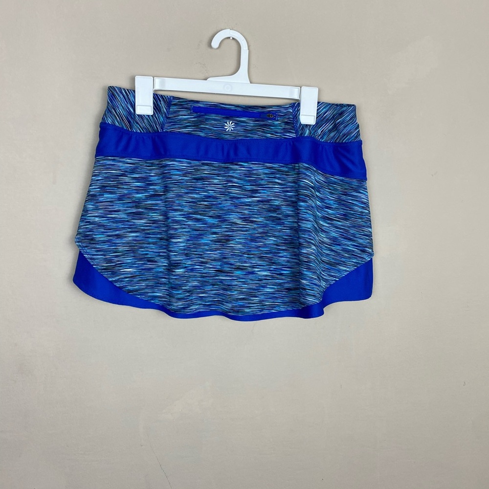 Athleta Bustle Skort Blue Space Dye Tennis Skirt